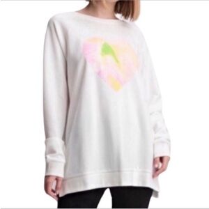 EASEL Spread love Heart tunic sweatshirt top S